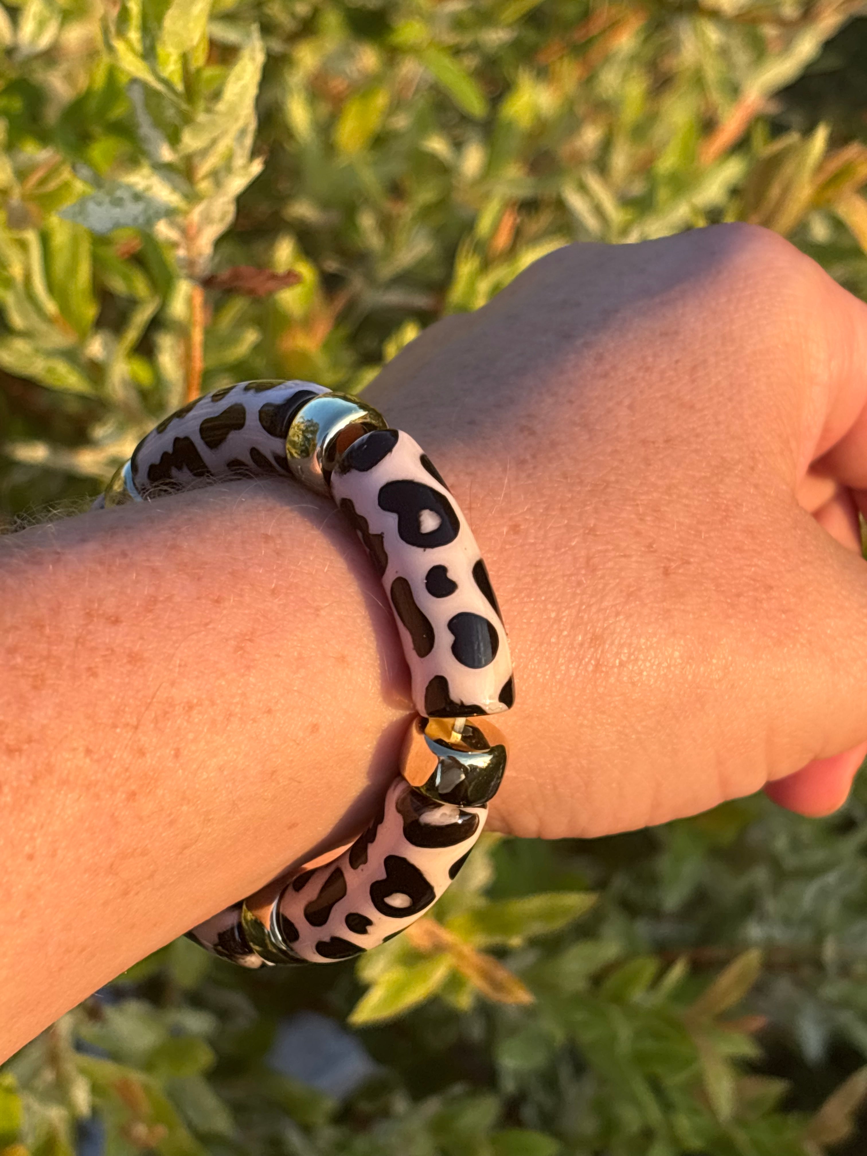 Bracelet effet léopard