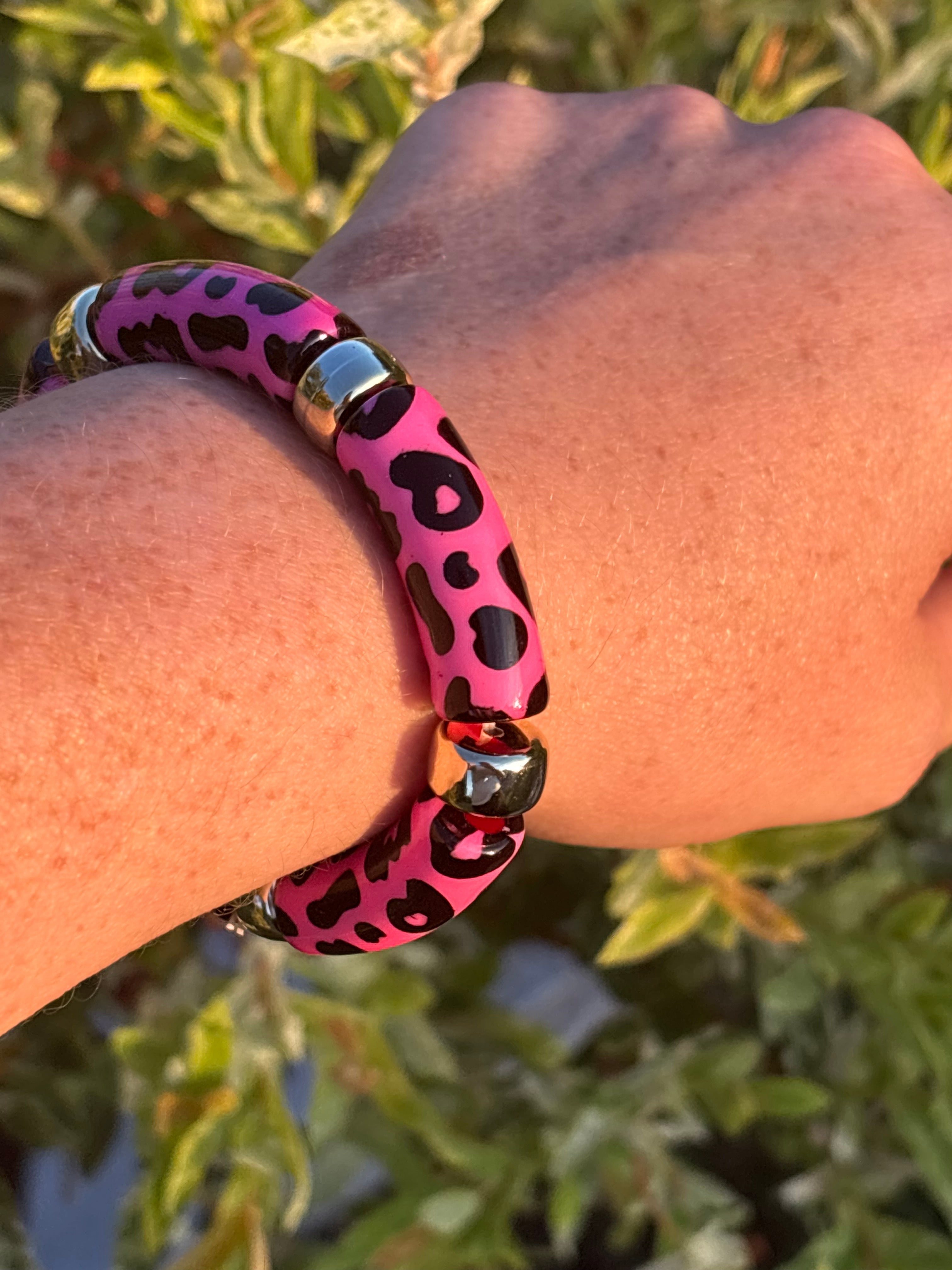 Bracelet effet léopard