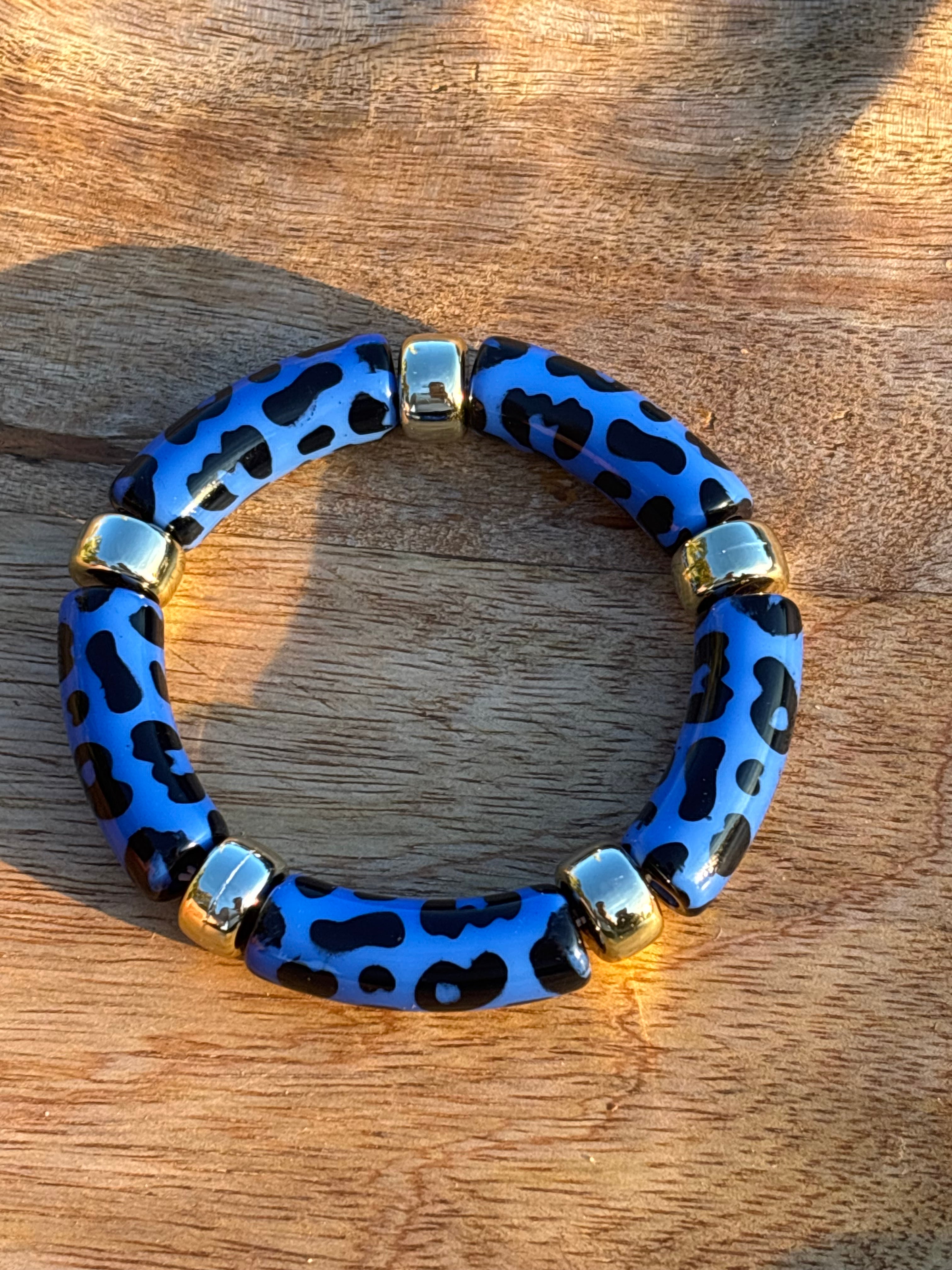 Bracelet effet léopard
