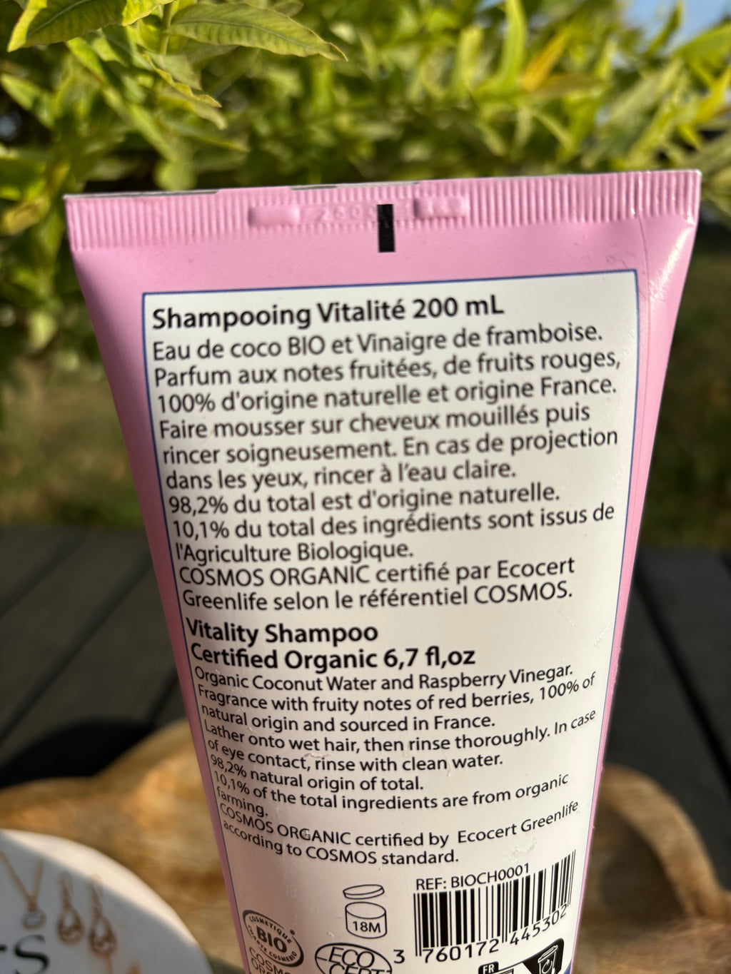 Shampooing vitalité certifié BIO parfum fruits rouges 200ml
