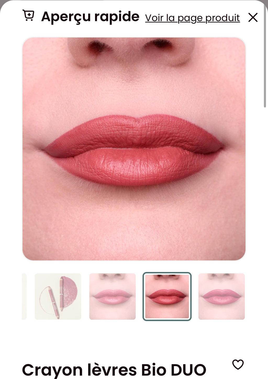 Crayon DUO lèvres pêche nude