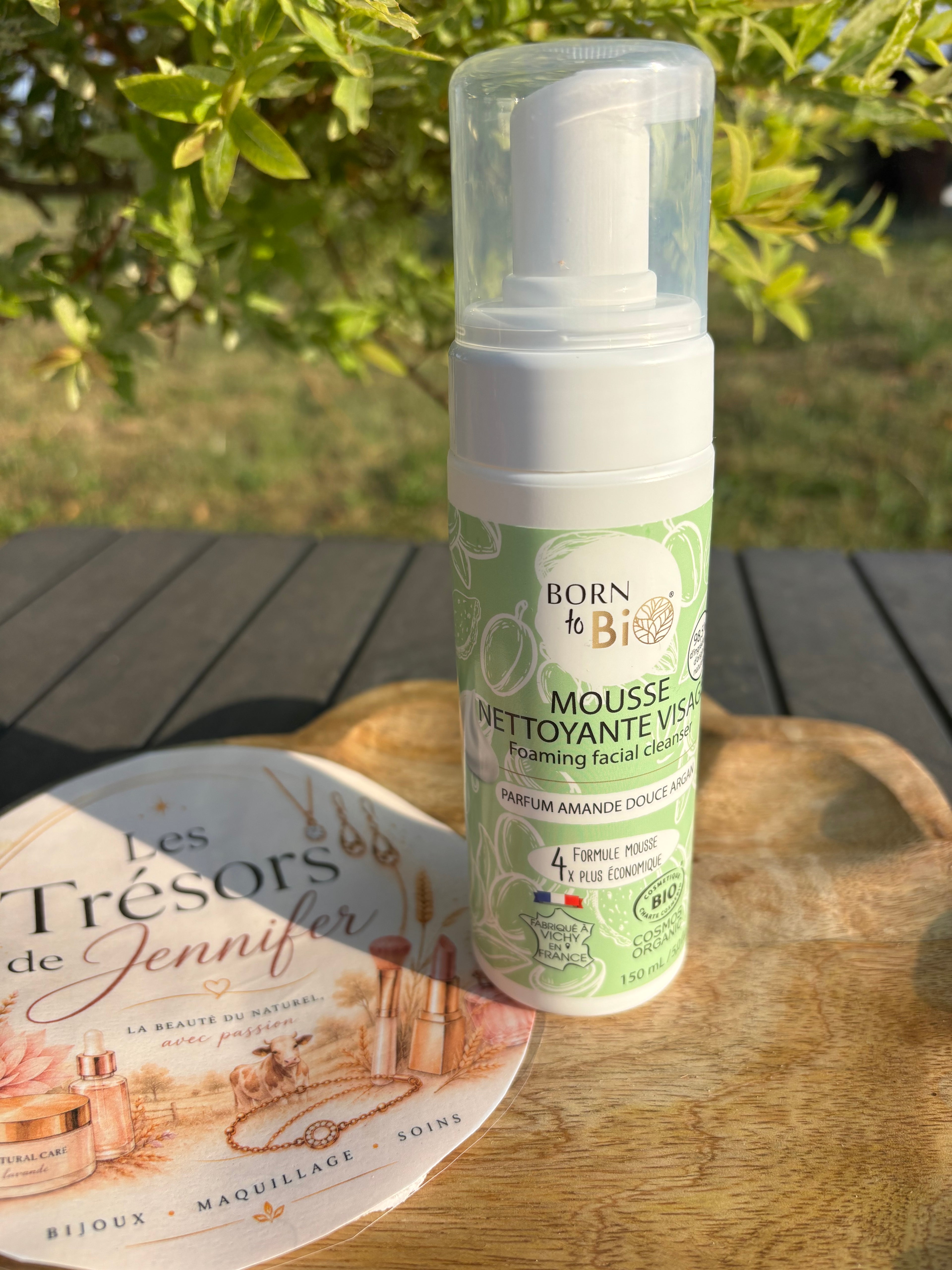 Mousse nettoyante visage parfum amande douce argan BIO