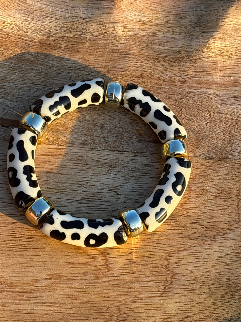 Bracelet effet léopard