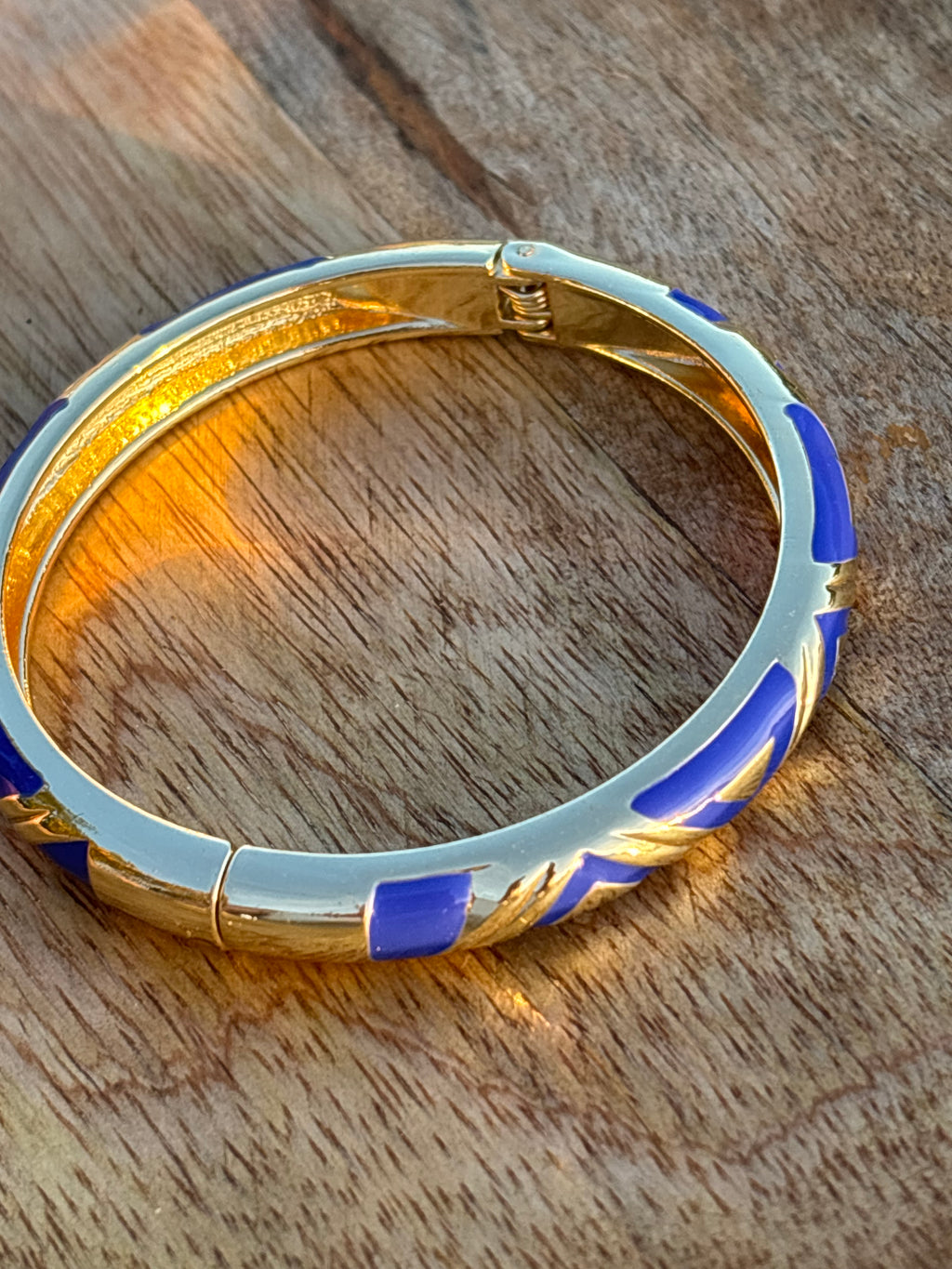 Bracelet bleu et doré