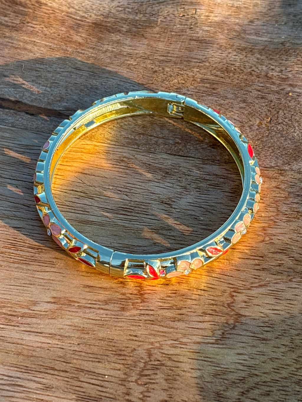 Bracelet acier rose et fuchsia