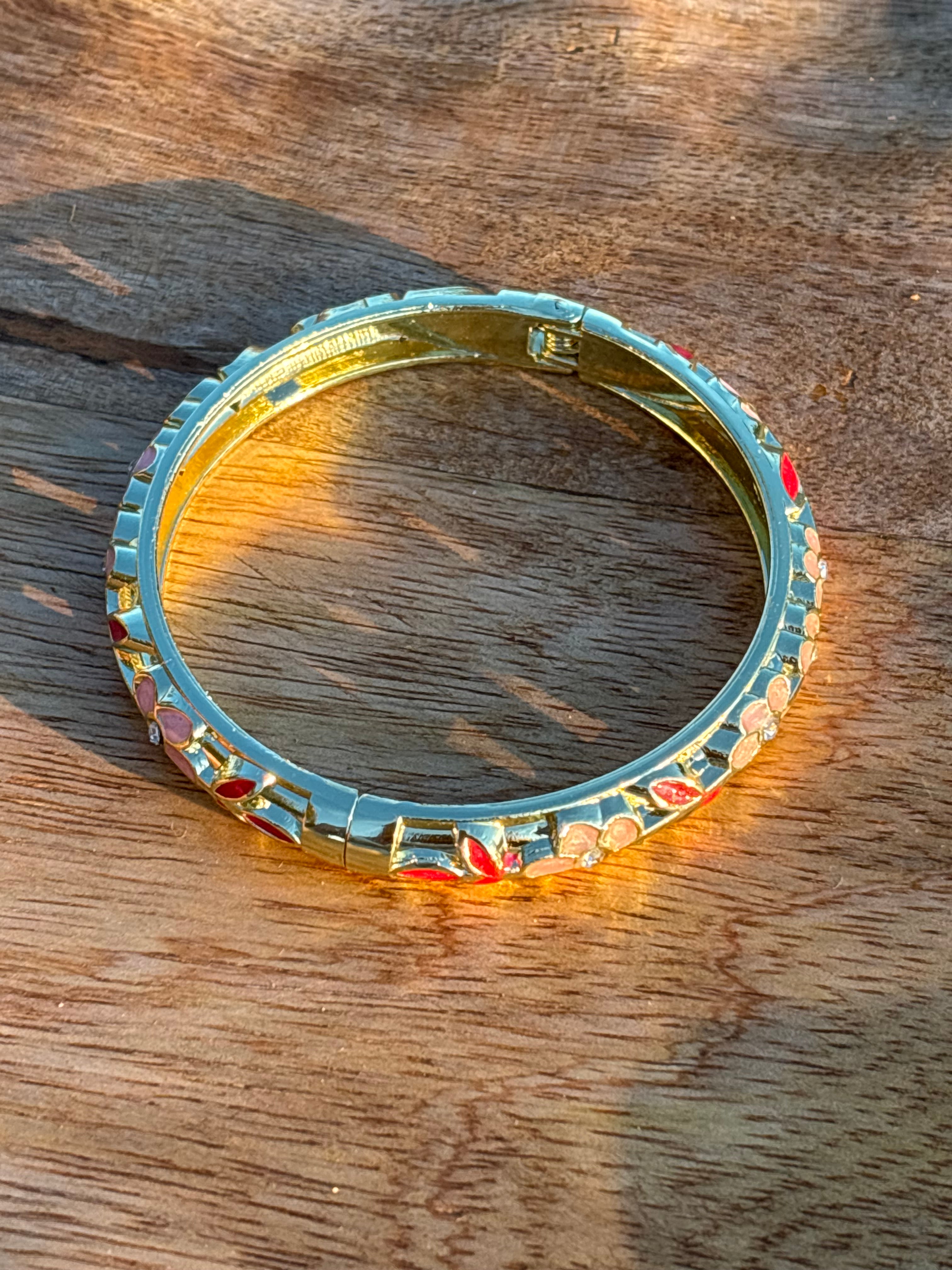 Bracelet acier rose et fuchsia