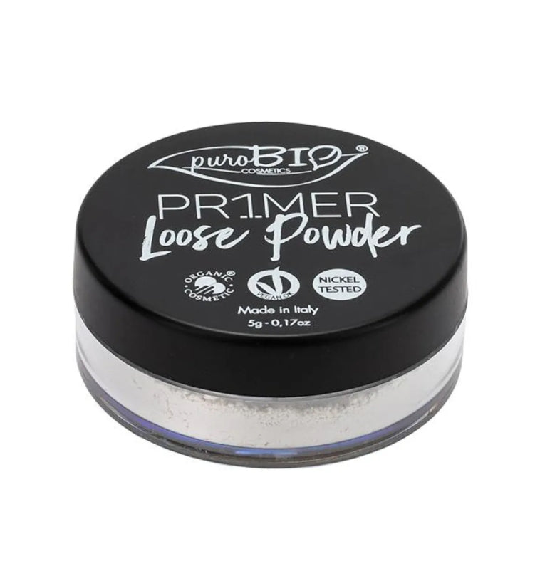 Base poudre libre bio.  Cette base de maquillage poudre a une texture soyeuse, et est complètement transparente une fois posée. Elle est idéale pour fixer les pigments des crayons pour les yeux.
Elle va permettre une meilleure accroche
