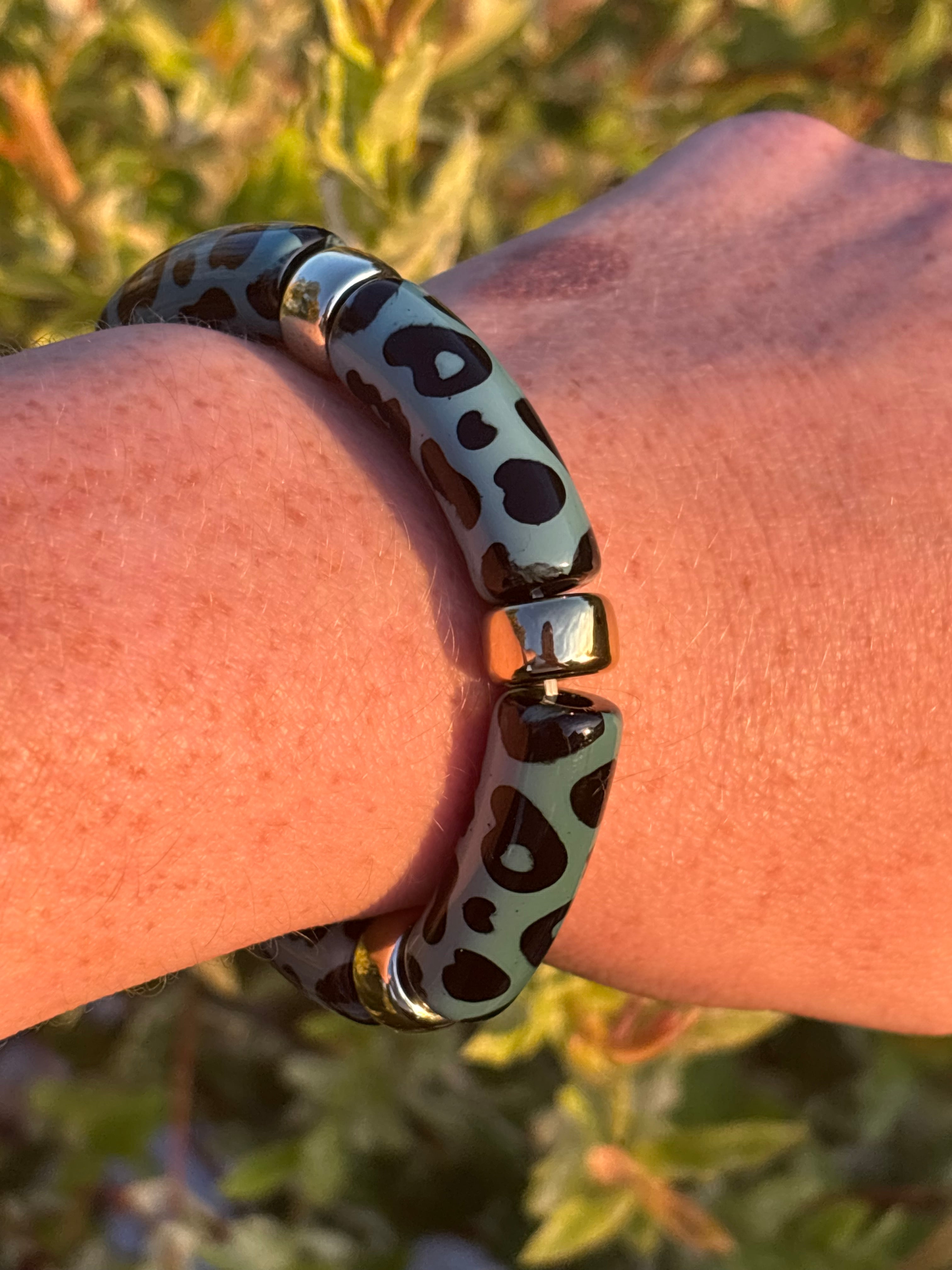 Bracelet effet léopard