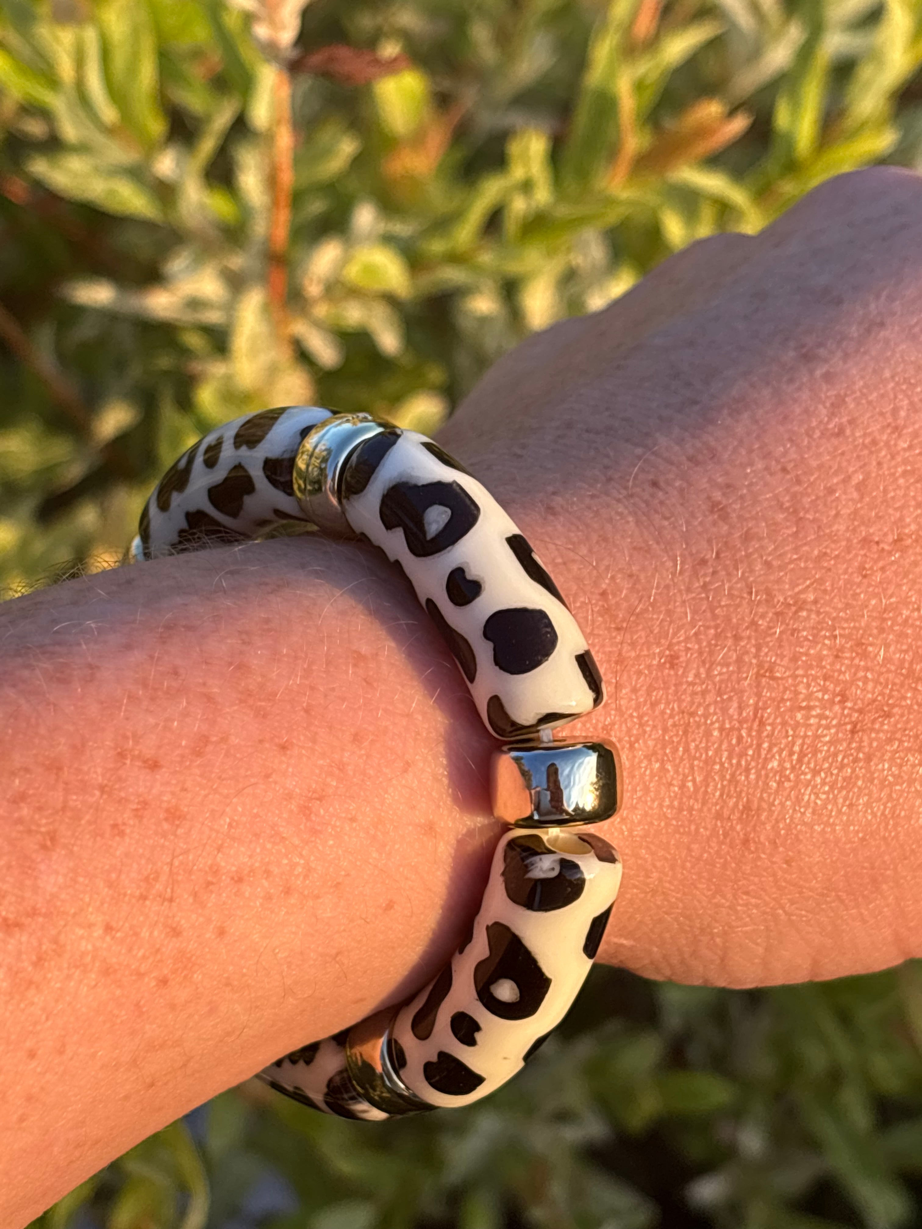 Bracelet effet léopard