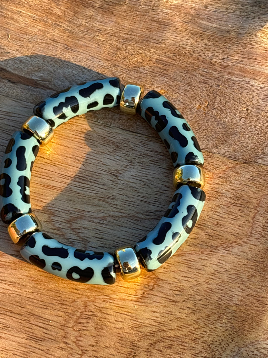 Bracelet effet léopard